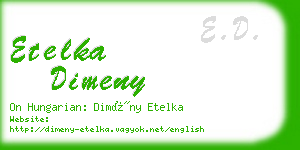 etelka dimeny business card